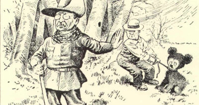 The political cartoon by Clifford Berryman that inspired the teddy bear.
