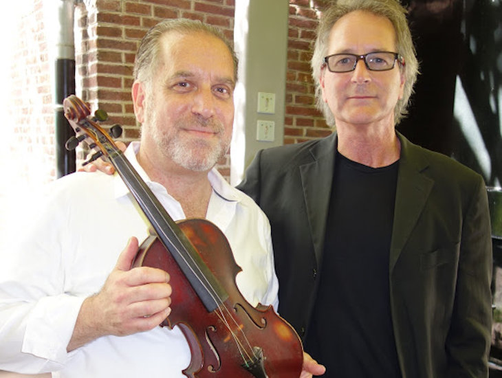 David Groen and Wim de Haan with Bram’s violin