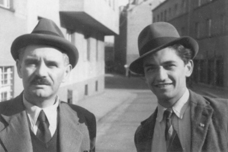 Aron Grunhut, left, and son Benny Goren (Grunhut)