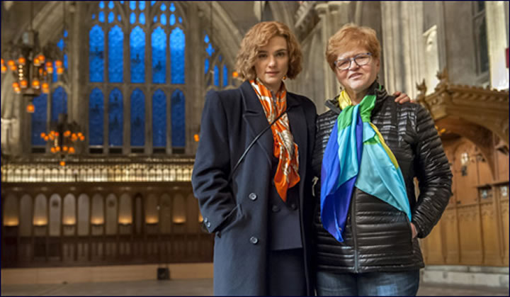 Prof. Lipstadt with actress Rachel Weisz