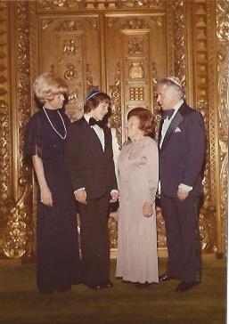 Henry with his mother and wife at his son’s bar mitzvah.